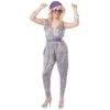 Combinaison Disco Bouffante Effet Brillant -Boutique De Carnaval D'Halloween Combinaison disco bouffante effet brillant