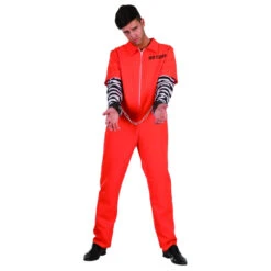 Combinaison Immatriculée Orange De Prisonnier 11 Combinaison Immatriculée Orange De Prisonnier -Boutique De Carnaval D'Halloween Combinaison immatriculee orange de prisonnier 17298