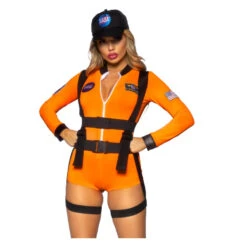 Combishort De Femme Astronaute Orange