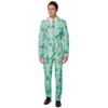 Costume 3 Pièces à Motif Flamant Rose Pour Homme