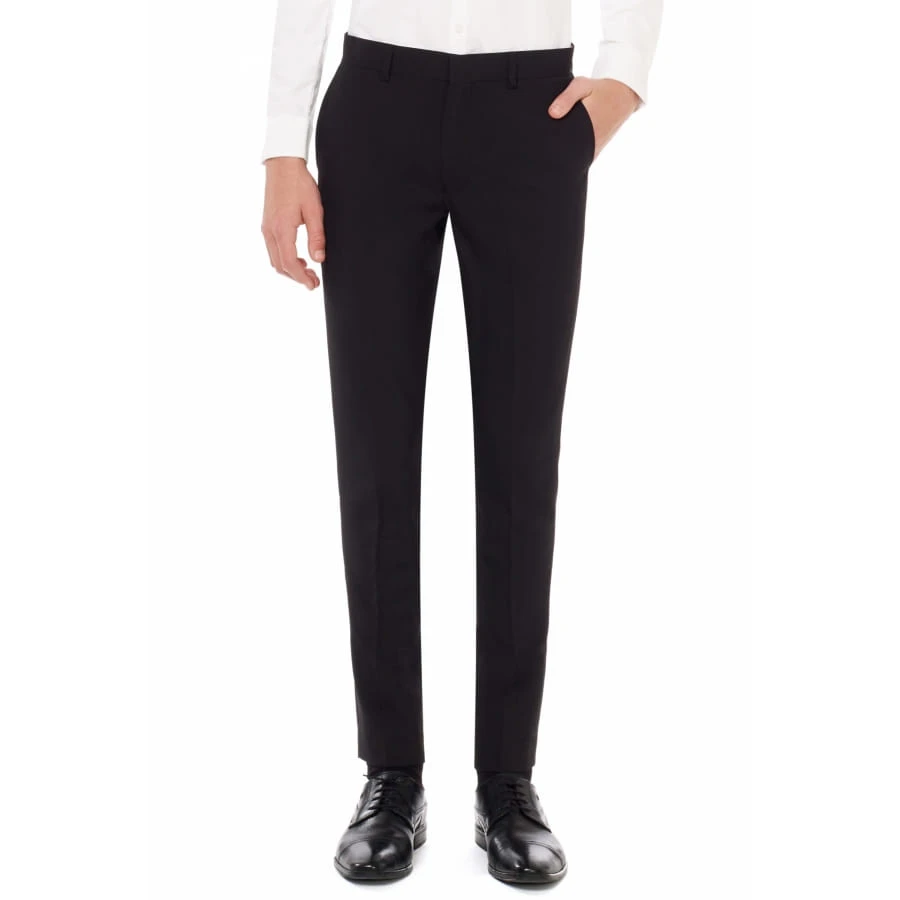 Costume 3 Pièces Noir Uni Pour Ado 4 Costume 3 Pièces Noir Uni Pour Ado – Image 2