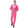 Costume 3 Pièces Rose Uni Pour Homme