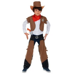 Costume Classique De Petit Cow-boy Marron