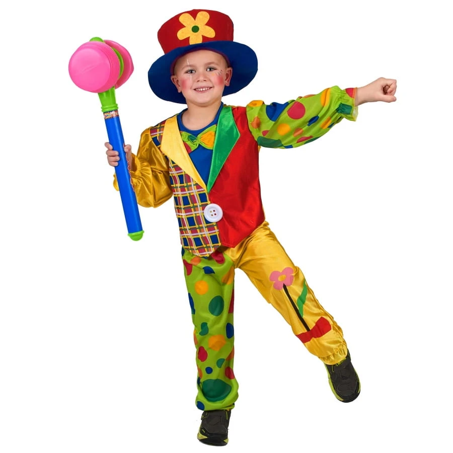 Costume Coloré De Petit Clown Avec Motifs 3 Costume Coloré De Petit Clown Avec Motifs