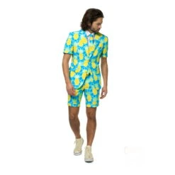 Costume D'été 3 Pièces Motif Ananas Pour Homme -Boutique De Carnaval D'Halloween Costume d ete 3 pieces motif ananas pour homme 49199