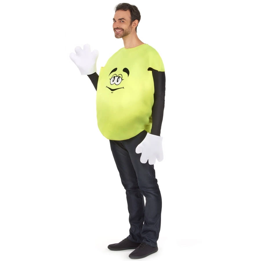 Costume De Bonbon Jaune Avec Gants 4 Costume De Bonbon Jaune Avec Gants – Image 2
