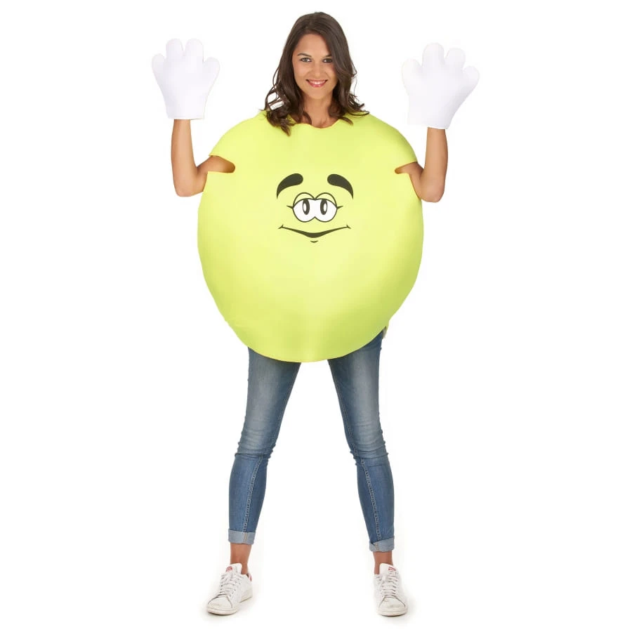Costume De Bonbon Jaune Avec Gants 6 Costume De Bonbon Jaune Avec Gants – Image 4