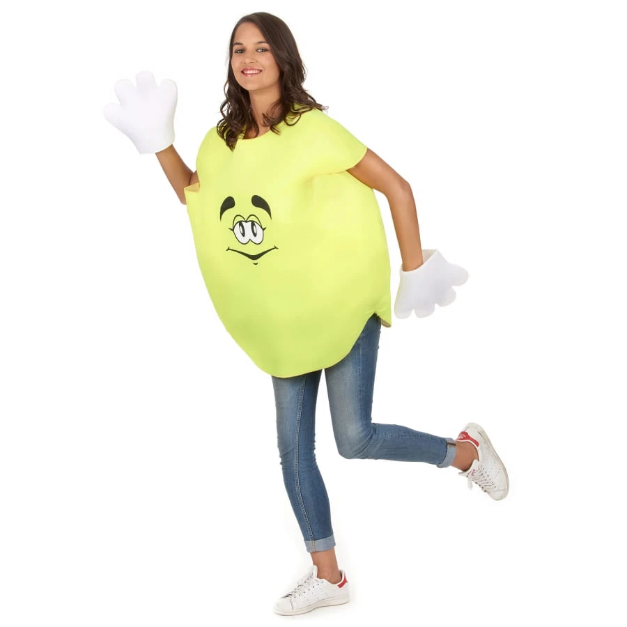 Costume De Bonbon Jaune Avec Gants 7 Costume De Bonbon Jaune Avec Gants – Image 5
