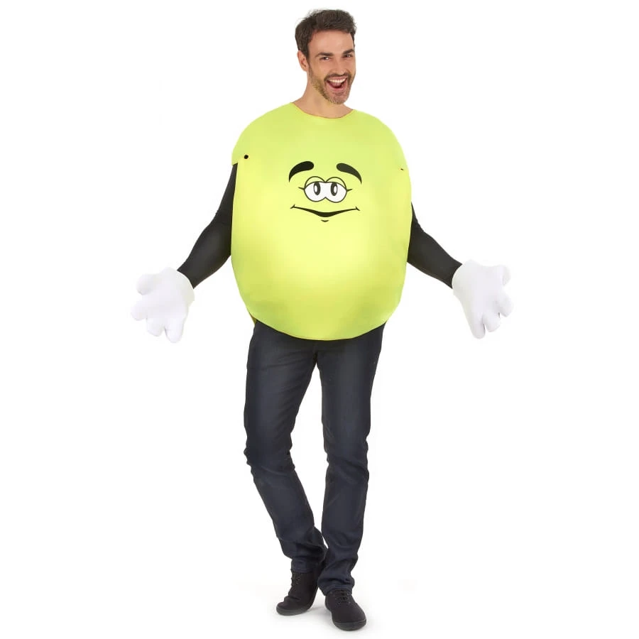 Costume De Bonbon Jaune Avec Gants 3 Costume De Bonbon Jaune Avec Gants