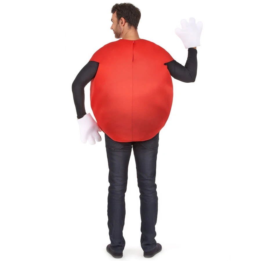 Costume De Bonbon Rouge Pour Adulte Avec Gants 5 Costume De Bonbon Rouge Pour Adulte Avec Gants – Image 3