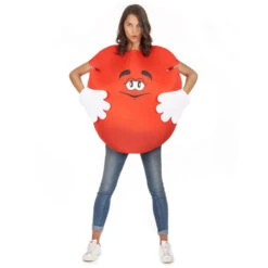 Costume De Bonbon Rouge Pour Adulte Avec Gants 11 Costume De Bonbon Rouge Pour Adulte Avec Gants -Boutique De Carnaval D'Halloween Costume de bonbon rouge pour adulte avec gants 30401