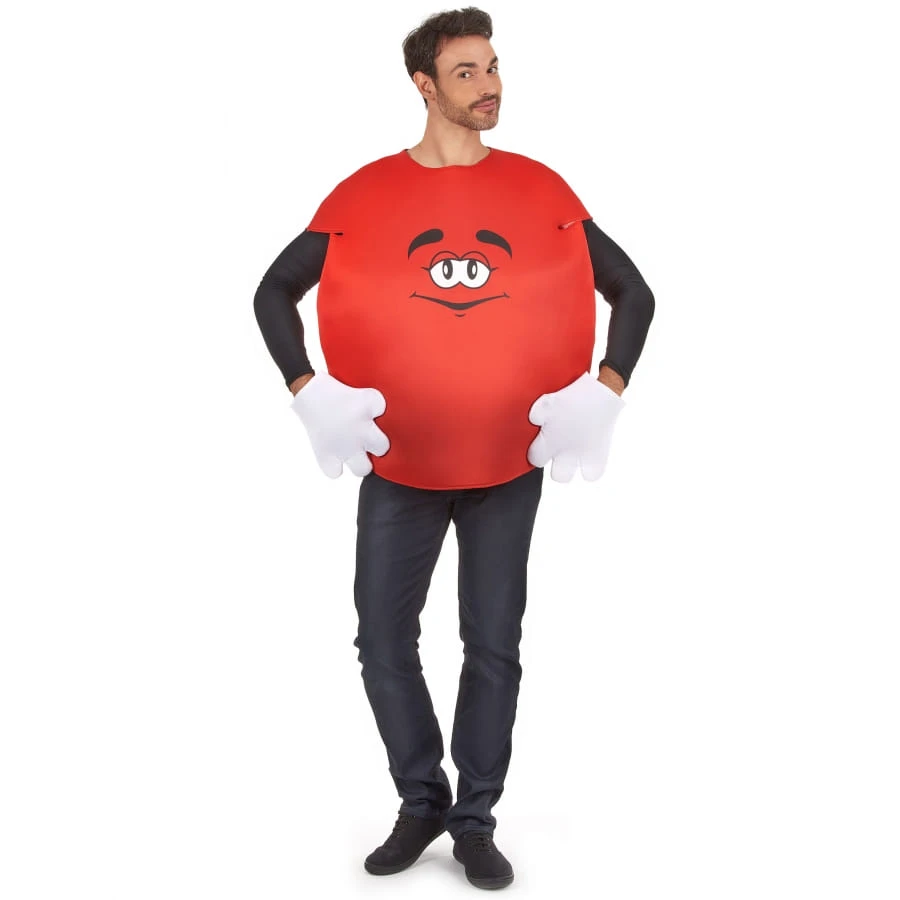 Costume De Bonbon Rouge Pour Adulte Avec Gants 3 Costume De Bonbon Rouge Pour Adulte Avec Gants