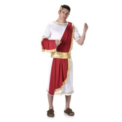 Costume De César Blanc Et Rouge