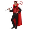 Costume De Diable Avec Cape Rouge Pour Enfant 1 Costume De Diable Avec Cape Rouge Pour Enfant -Boutique De Carnaval D'Halloween Costume de diable avec cape rouge pour enfant