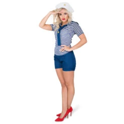 Costume De Femme Marin En Petit Short -Boutique De Carnaval D'Halloween Costume de femme marin en petit short 40078