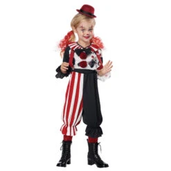 Costume De Petit Clown Rouge Et Noir 6 Costume De Petit Clown Rouge Et Noir -Boutique De Carnaval D'Halloween Costume de petit clown rouge et noir 62061