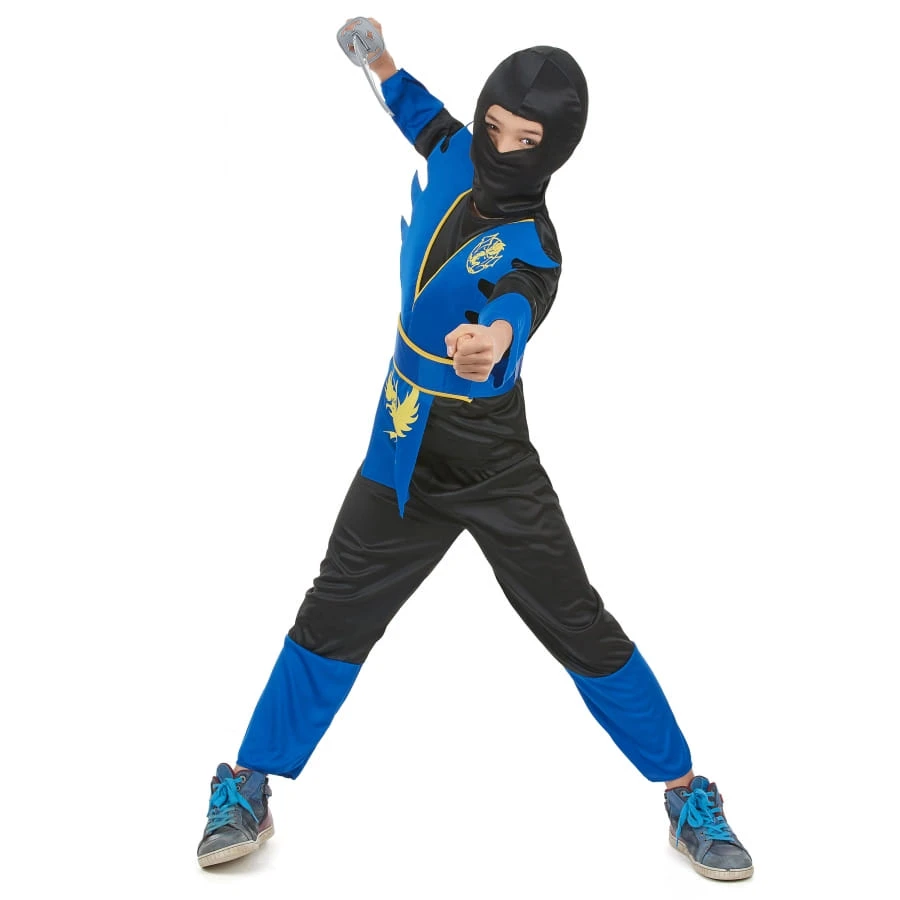 Costume De Petit Ninja Bleu Et Noir 5 Costume De Petit Ninja Bleu Et Noir – Image 3