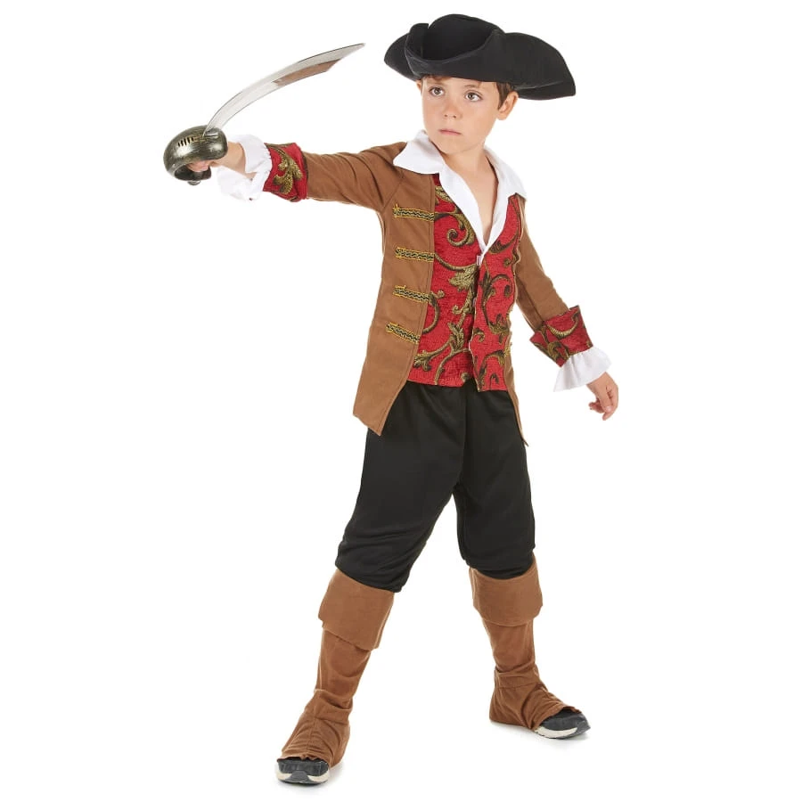 Costume De Petit Pirate Motifs Floraux Dorés 4 Costume De Petit Pirate Motifs Floraux Dorés – Image 2