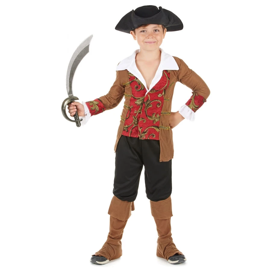 Costume De Petit Pirate Motifs Floraux Dorés 3 Costume De Petit Pirate Motifs Floraux Dorés