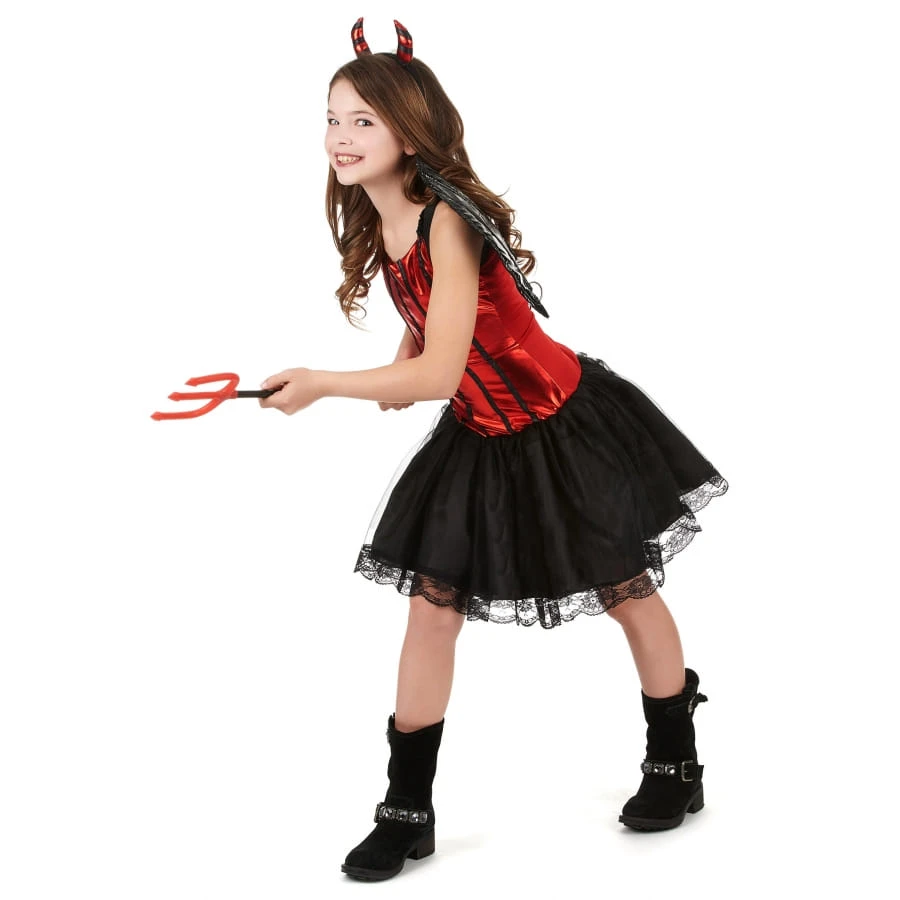 Costume De Petite Diablesse Avec Jupe En Tulle 4 Costume De Petite Diablesse Avec Jupe En Tulle – Image 2