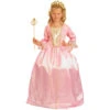 Costume De Petite Princesse Rose Coutures Dorées 2 Costume De Petite Princesse Rose Coutures Dorées -Boutique De Carnaval D'Halloween Costume de petite princesse rose coutures dorees