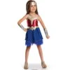 Costume De Petite Wonder Woman Luxe 1 Costume De Petite Wonder Woman Luxe -Boutique De Carnaval D'Halloween Costume de petite wonder woman luxe
