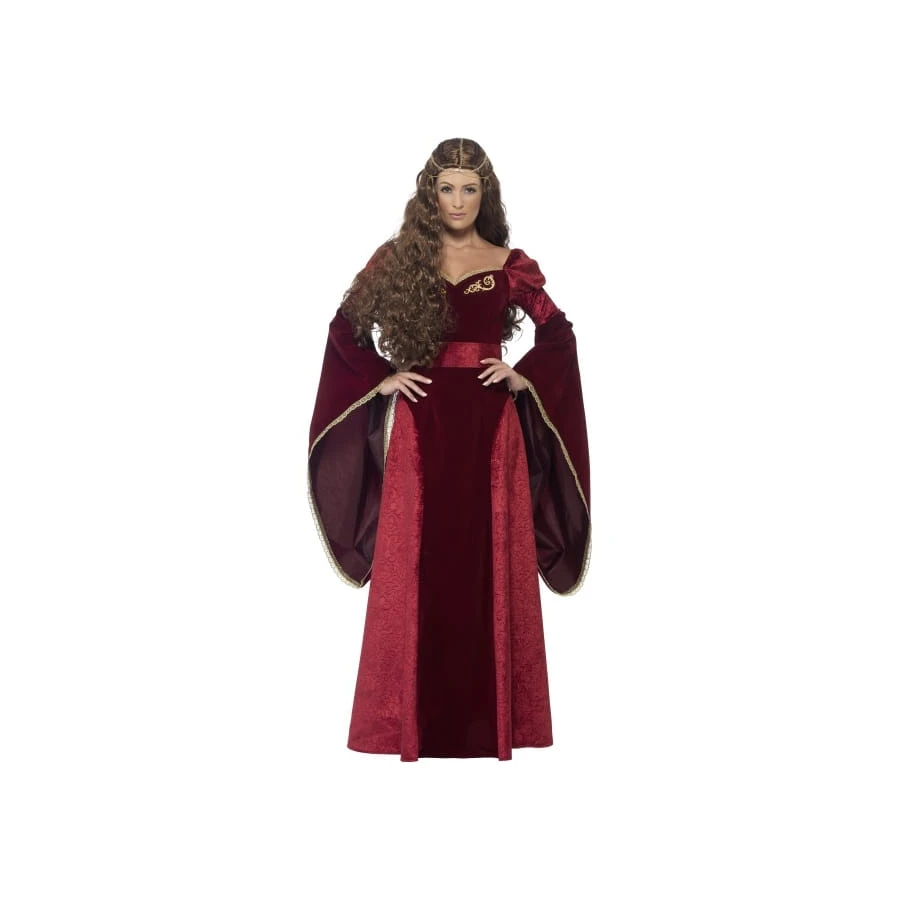 Costume De Reine Médiévale Rouge 3 Costume De Reine Médiévale Rouge