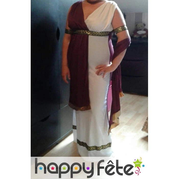 Costume De Sénatrice Blanc Et Bordeaux 5 Costume De Sénatrice Blanc Et Bordeaux – Image 3