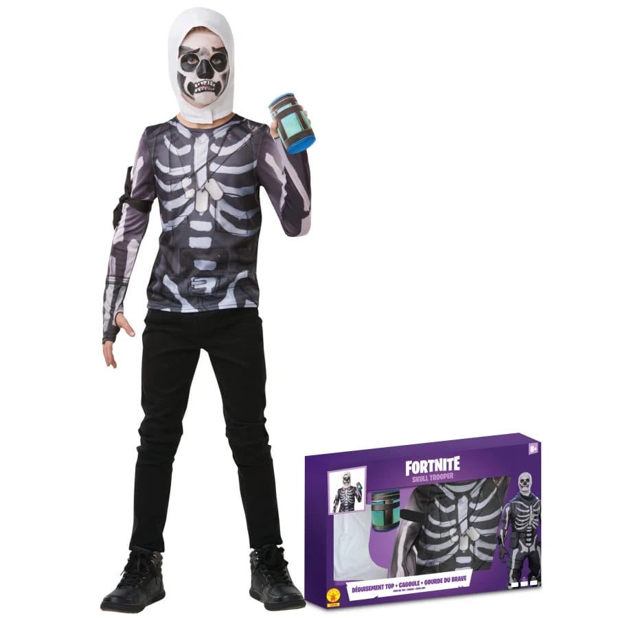 Costume De Skull Trooper Pour Ado, En Coffret 3 Costume De Skull Trooper Pour Ado, En Coffret