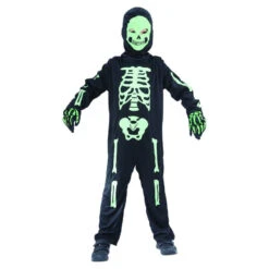 Costume De Squelette Vert Pour Enfant