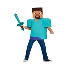 Costume De Steve Pour Enfant, Minecraft -Boutique De Carnaval D'Halloween Costume de steve pour enfant minecraft 61706