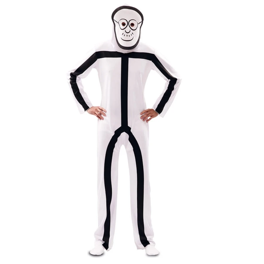 Costume De Stickman Pour Adulte Avec Masque 4 Costume De Stickman Pour Adulte Avec Masque – Image 2