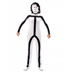 Costume De Stickman Pour Adulte Avec Masque 7 Costume De Stickman Pour Adulte Avec Masque -Boutique De Carnaval D'Halloween Costume de stickman pour adulte avec masque 63796