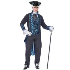 Costume De Vampire Des Années 1800 Bleu Et Noir 9 Costume De Vampire Des Années 1800 Bleu Et Noir -Boutique De Carnaval D'Halloween Costume de vampire des annees 1800 bleu et noir 60074