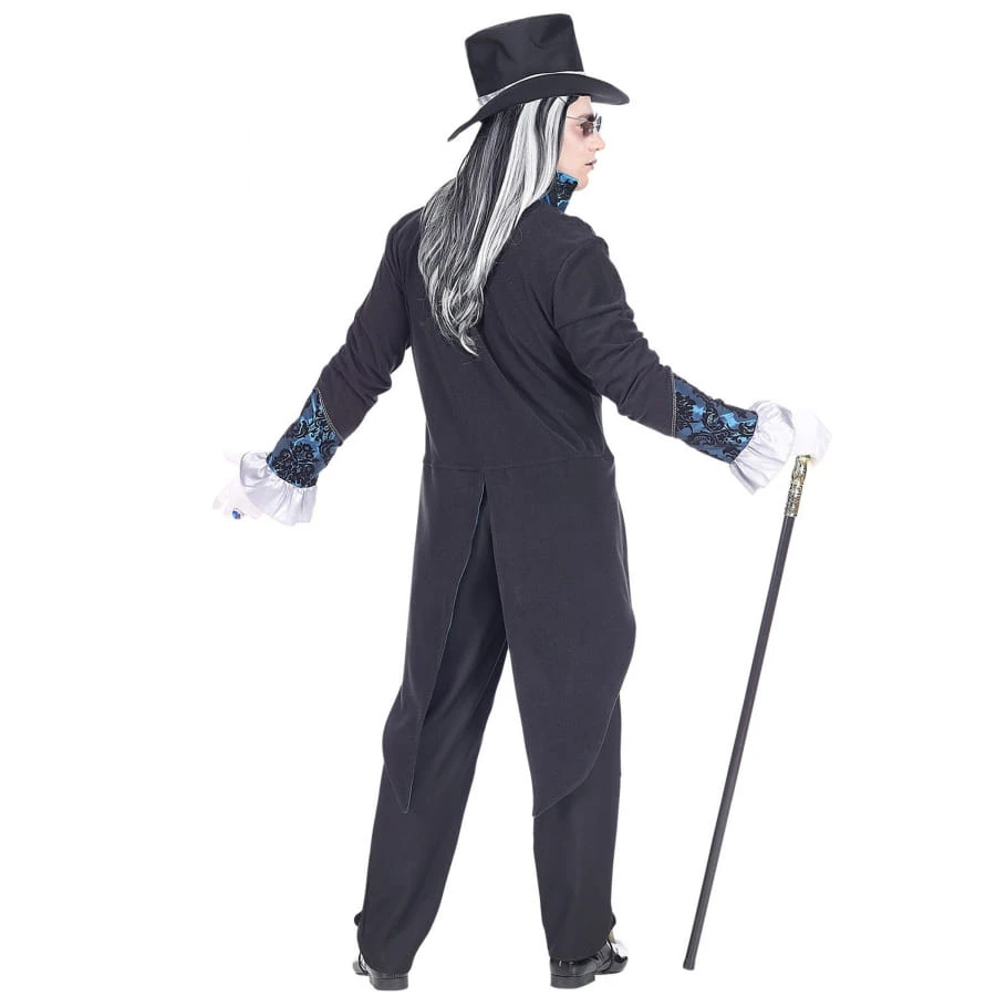 Costume De Vampire Des Années 1800 Bleu Et Noir 6 Costume De Vampire Des Années 1800 Bleu Et Noir – Image 4