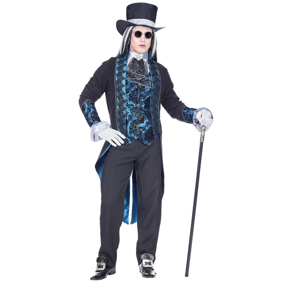 Costume De Vampire Des Années 1800 Bleu Et Noir 3 Costume De Vampire Des Années 1800 Bleu Et Noir