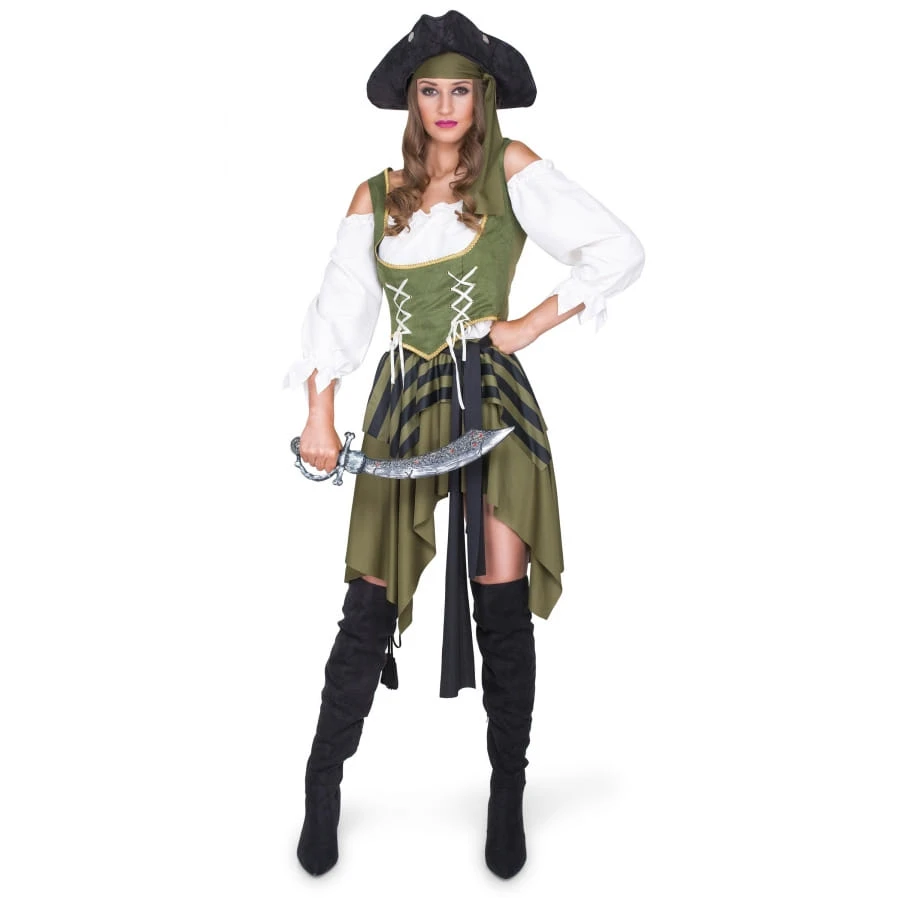 Costume Kaki Noir De Femme Pirate 3 Costume Kaki Noir De Femme Pirate