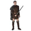 Costume Marron De Viking Avec Cape Grise 2 Costume Marron De Viking Avec Cape Grise -Boutique De Carnaval D'Halloween Costume marron de viking avec cape grise