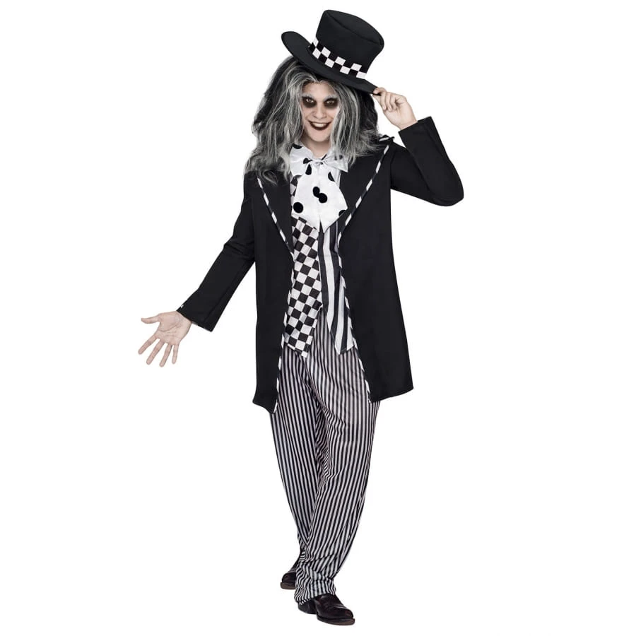 Costume Noir Et Blanc De Chapelier Fou 3 Costume Noir Et Blanc De Chapelier Fou