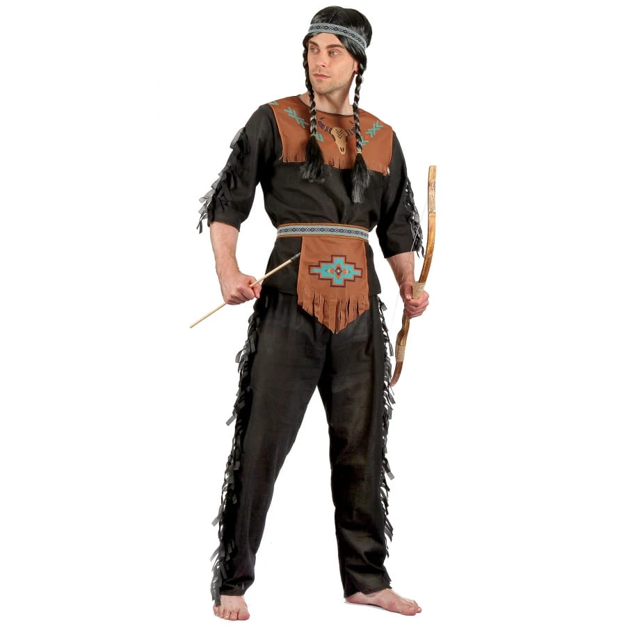 Costume Noir Et Marron D'homme Indien 3 Costume Noir Et Marron D'homme Indien