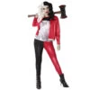 Costume Noir Rouge D'arlequin Tueuse Pour Femme 2 Costume Noir Rouge D'arlequin Tueuse Pour Femme -Boutique De Carnaval D'Halloween Costume noir rouge d arlequin tueuse pour femme