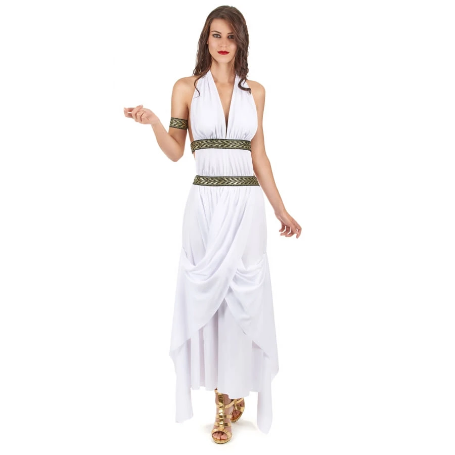 Costume Robe Blanche De Reine Grecque 4 Costume Robe Blanche De Reine Grecque – Image 2