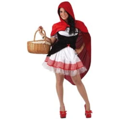 Costume Robe Courte De Chaperon Rouge Pour Femme -Boutique De Carnaval D'Halloween Costume robe courte de chaperon rouge pour femme 17488