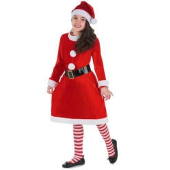 Costume Robe De Mère Noël Pour Enfant 5 Costume Robe De Mère Noël Pour Enfant -Boutique De Carnaval D'Halloween Costume robe de mere noel pour enfant 39338