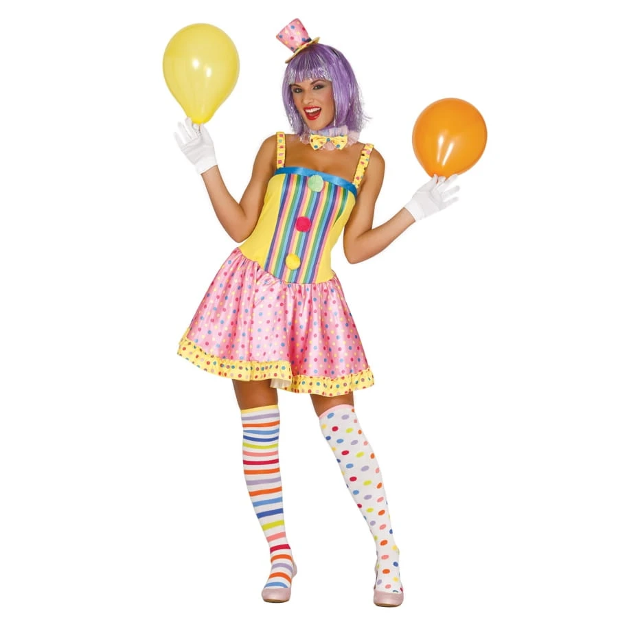 Costume Robe Pastel De Femme Clown 3 Costume Robe Pastel De Femme Clown