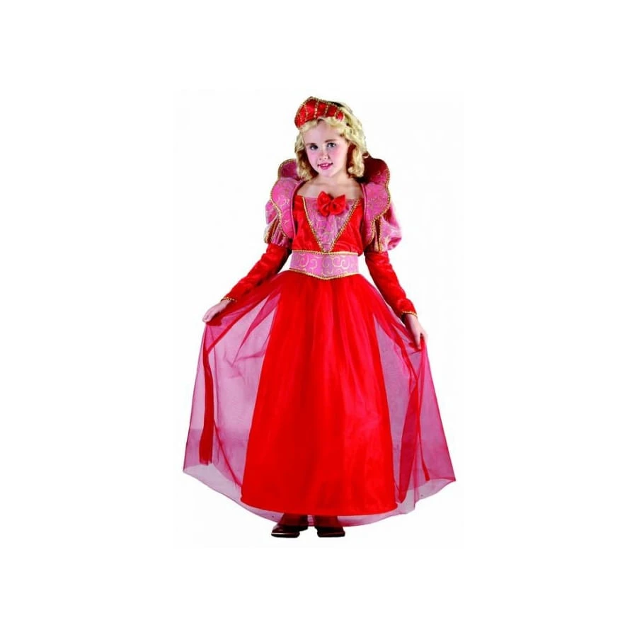 Costume Rouge De Reine Médiévale Pour Fille 5 Costume Rouge De Reine Médiévale Pour Fille – Image 3