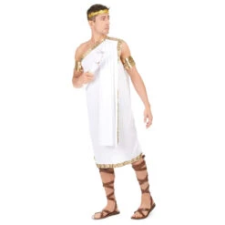 Costume Tunique Grecque Blanche Pour Homme 8 Costume Tunique Grecque Blanche Pour Homme -Boutique De Carnaval D'Halloween Costume tunique grecque blanche pour homme 12221