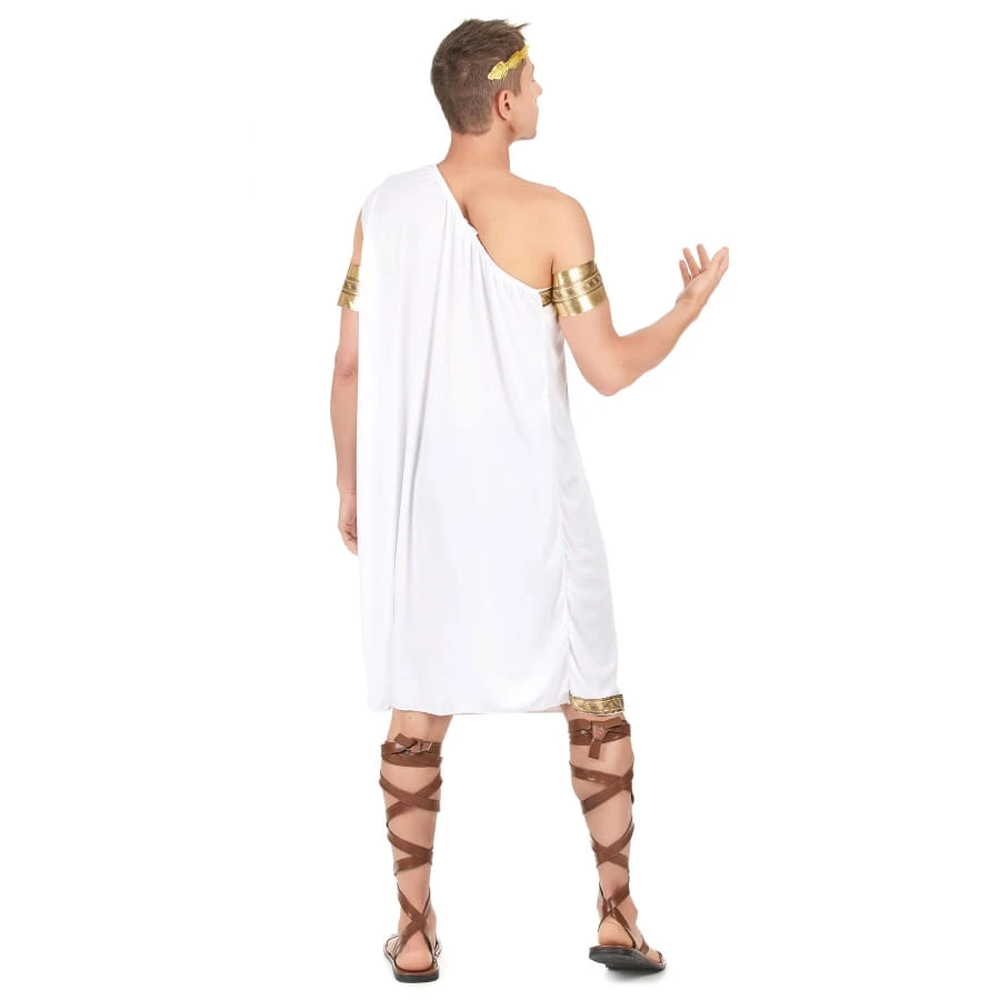 Costume Tunique Grecque Blanche Pour Homme 6 Costume Tunique Grecque Blanche Pour Homme – Image 4