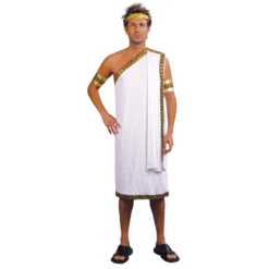 Costume Tunique Grecque Blanche Pour Homme