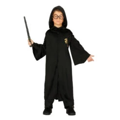 Costume Veste Noire à Capuche De Petit Sorcier